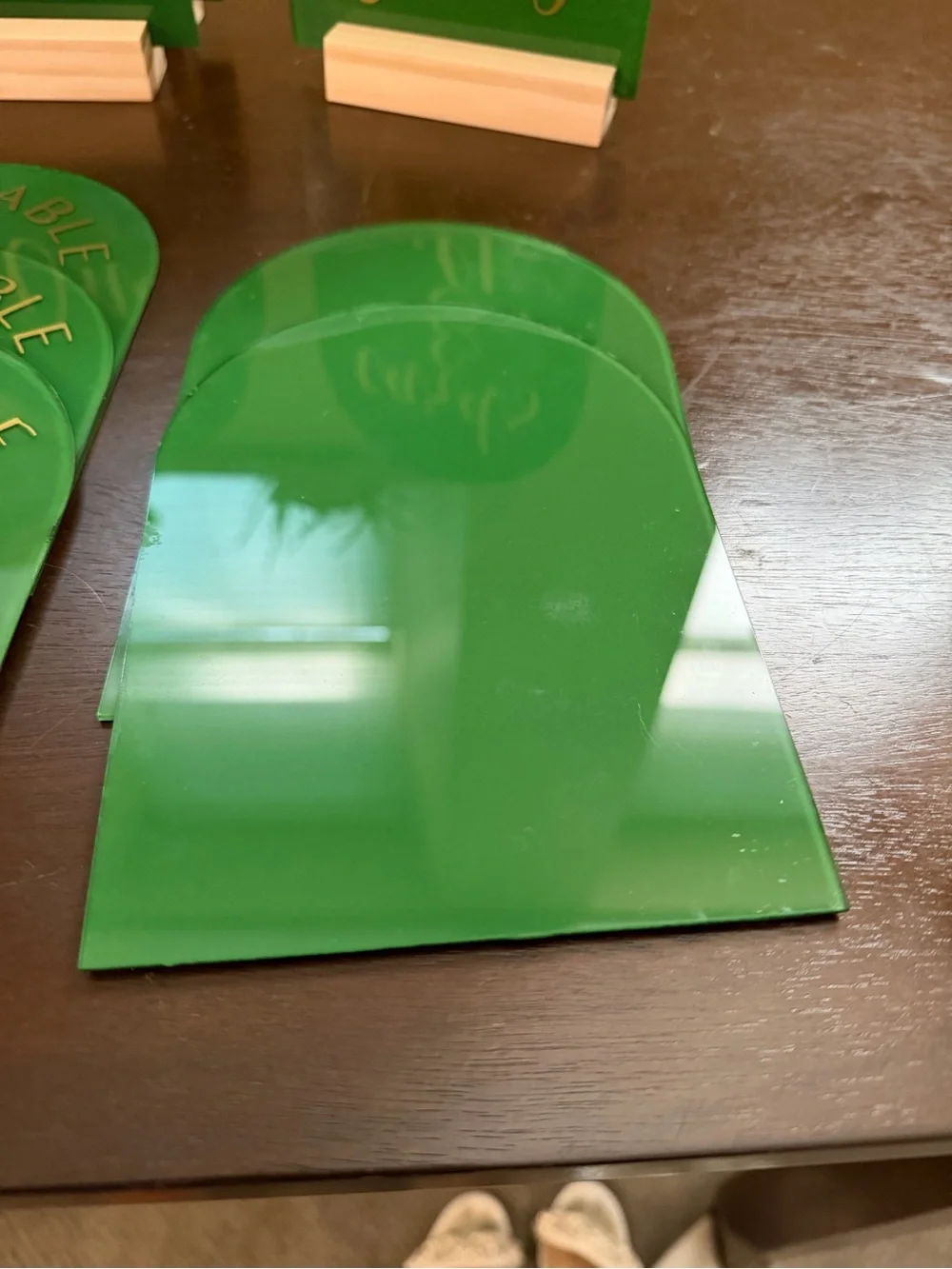 Green & Gold Wedding Signs
